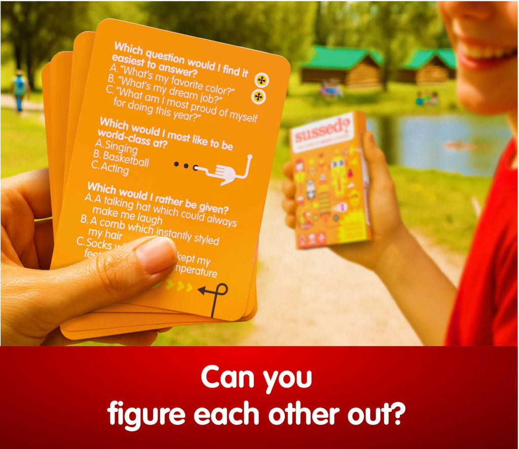SUSSED What Would You Do? Social Card Game – 230+ Questions & 693 Answers, 3 Ways to Play, Ages 7+
