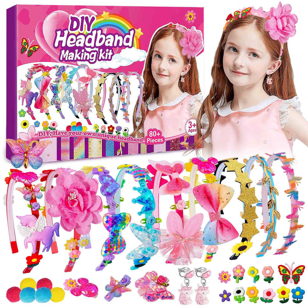 SUYUKI DIY Hair Accessories Kit – Create Custom Headbands for Girls Ages 4-12