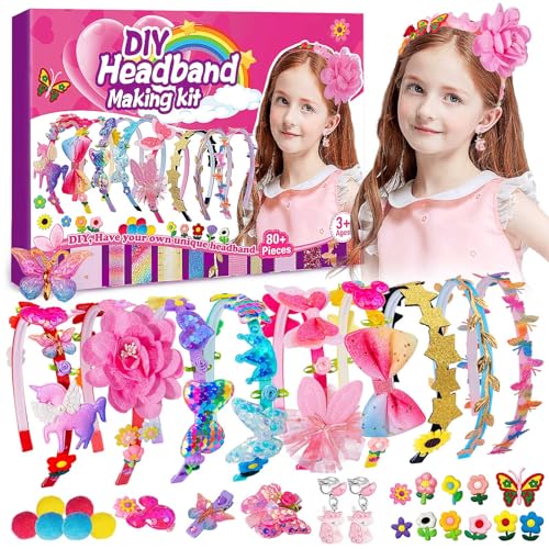 SUYUKI DIY Hair Accessories Kit – Create Custom Headbands for Girls Ages 4-12