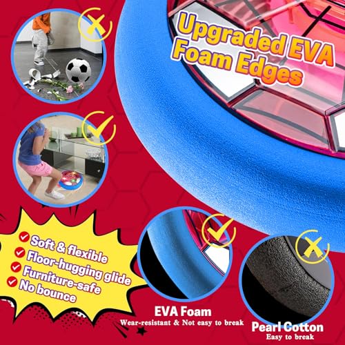 SUYUKI Spider Hover Soccer Ball - Rechargeable LED Air Football for Kids Ages 3-10