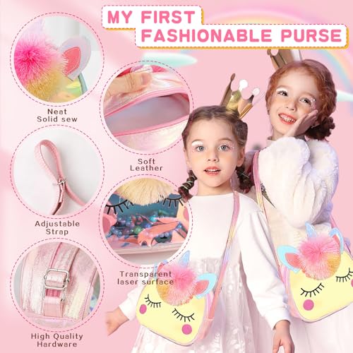 SUYUKI Unicorn Toys for Girls Ages 4-10 – 20 Piece Bag and Jewelry Set