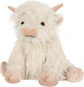 SUZZIPAD White Highland Cow Stuffed Animal – Microwavable Plush Toy for Heat & Cold Therapy