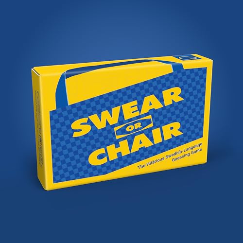 Swear or Chair – Hilarious Adult Party Game – Guess Scandinavian Swear Words vs Furniture Names – 56 Cards – Ages 18+