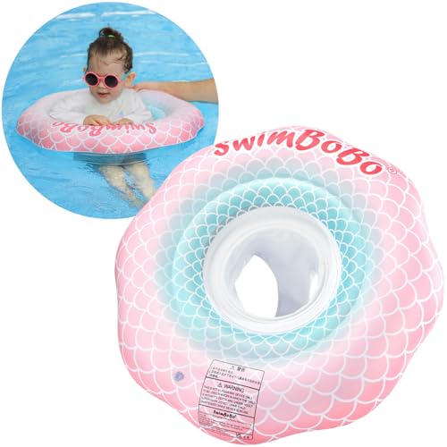 Swimbobo Inflatable Baby Swimming Float – Pink Mermaid for Ages 6–36 Months