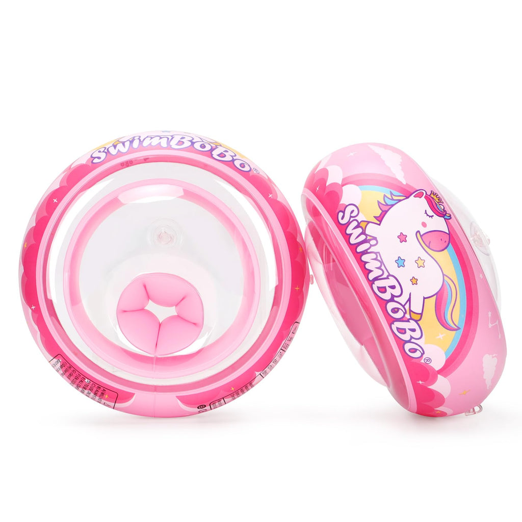 Swimbobo Soft Swimmies Toddler Floaties - Inflatable Arm Bands for Ages 3-6, Pink, Small