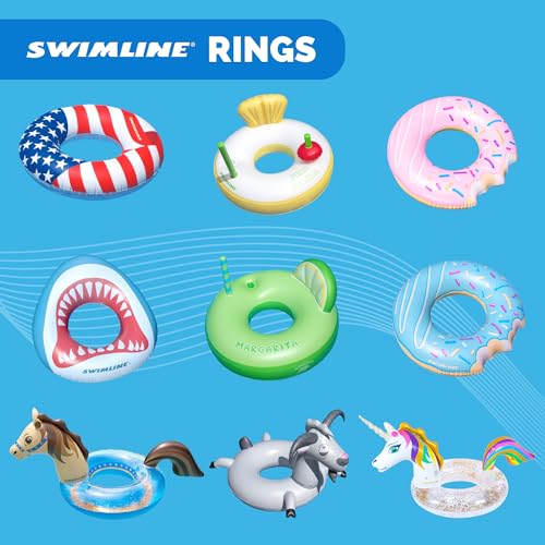 Swimline Tie Dye Spiral Pool Ring – 42-Inch Inflatable Vinyl Float for Adults & Teens