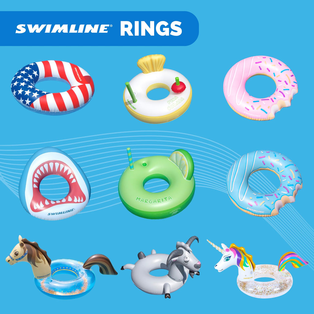 Swimline Tie Dye Spiral Pool Ring – 42-Inch Inflatable Vinyl Float for Adults & Teens