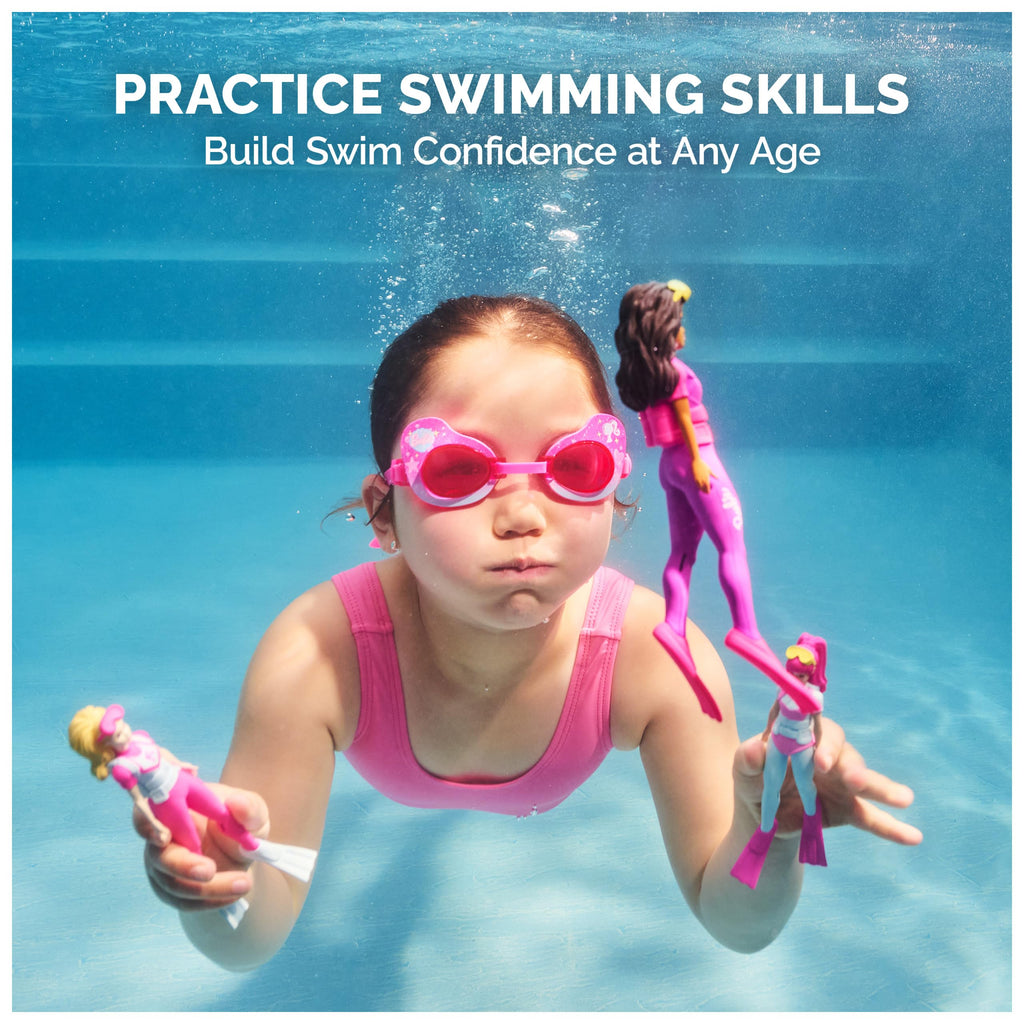 SwimWays Barbie Dive Characters 3-Pack – Soft Pool Diving Toys for Kids Ages 5+