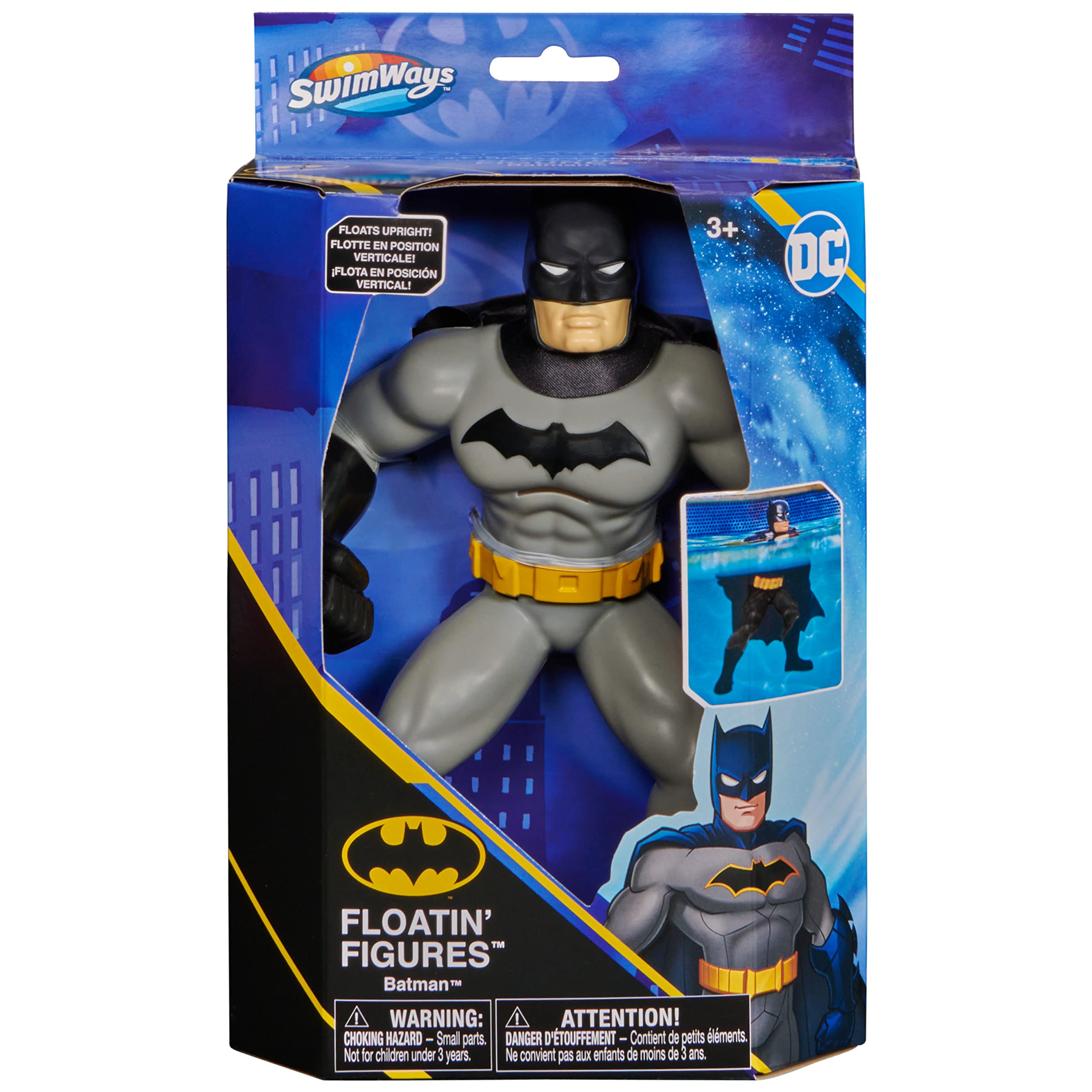 SwimWays DC Batman Floatin' Figure – Self-Righting Floating Pool Toy for Kids Ages 3+