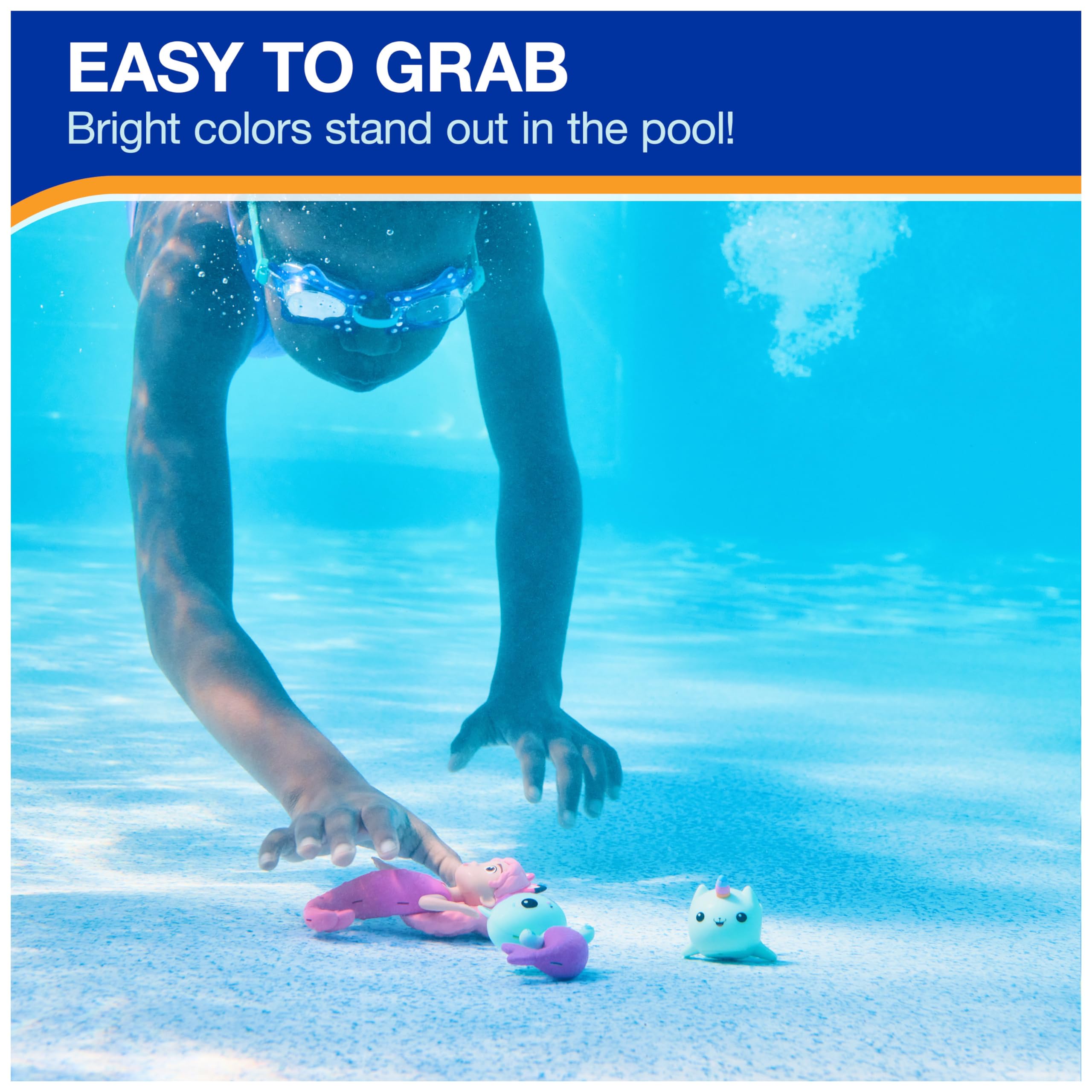 SwimWays Gabby's Dollhouse Dive Characters 3-Pack - Soft Flexible Pool Diving Toys for Kids Ages 5+