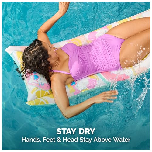 SwimWays Hello Kitty Suntanner Inflatable Pool Float - 70 x 23 Inch, Durable PVC, Pool Toy for Teens & Adults