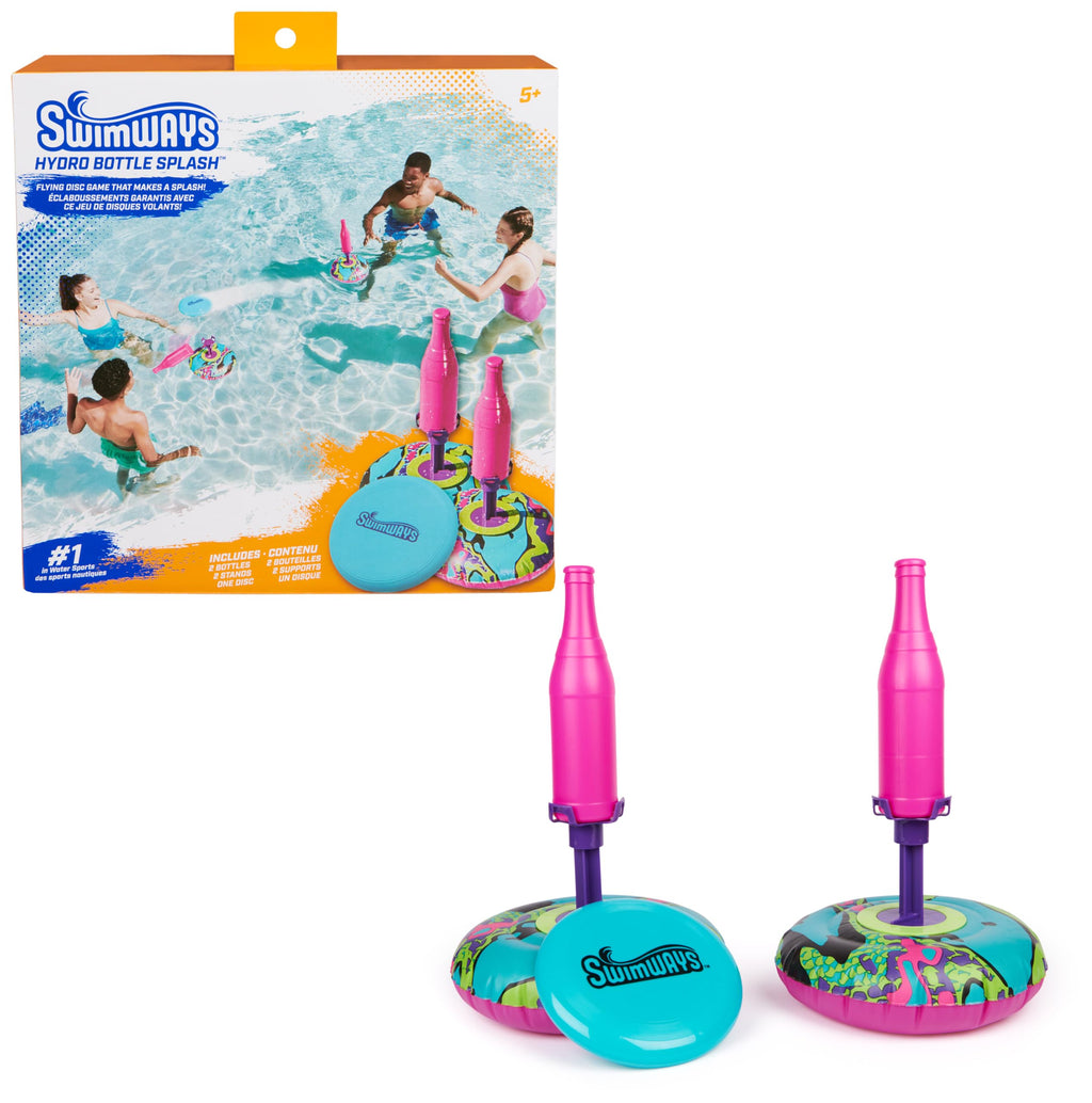 SwimWays Hydro Bottle Splash – A Throwing Disc Pool Game for Kids and Adults