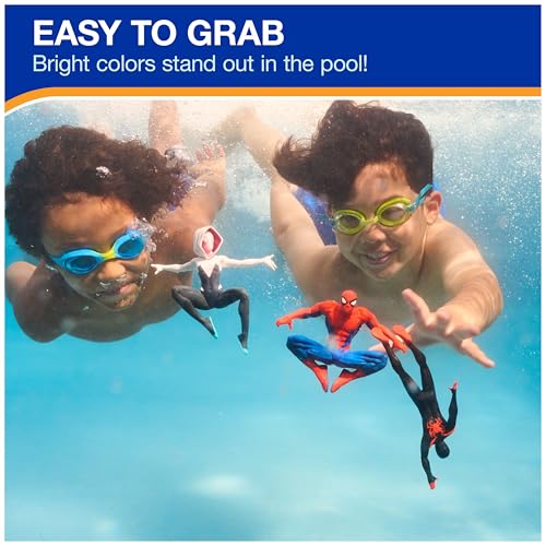 SwimWays Marvel Spider-Man Dive Character 3-Pack – Weighted Pool Toys for Kids Ages 5+