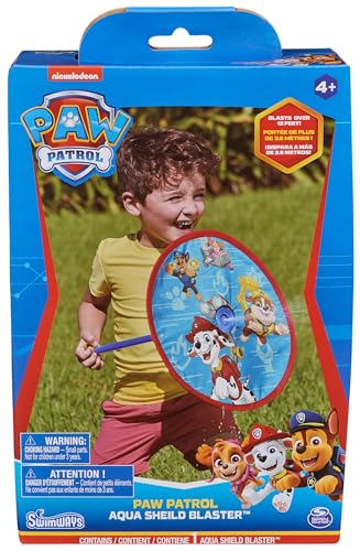 SwimWays Paw Patrol Aqua Shield Blaster – Water Gun with Shield, Shoots Up to 12 Feet, Pool Toy for Ages 4+