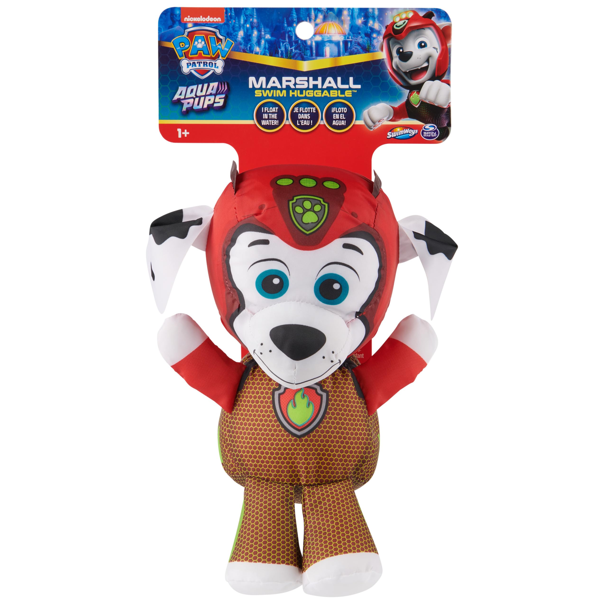 SwimWays Paw Patrol Marshall Swim Huggable – Floating Bath Toy for Kids Ages 1+