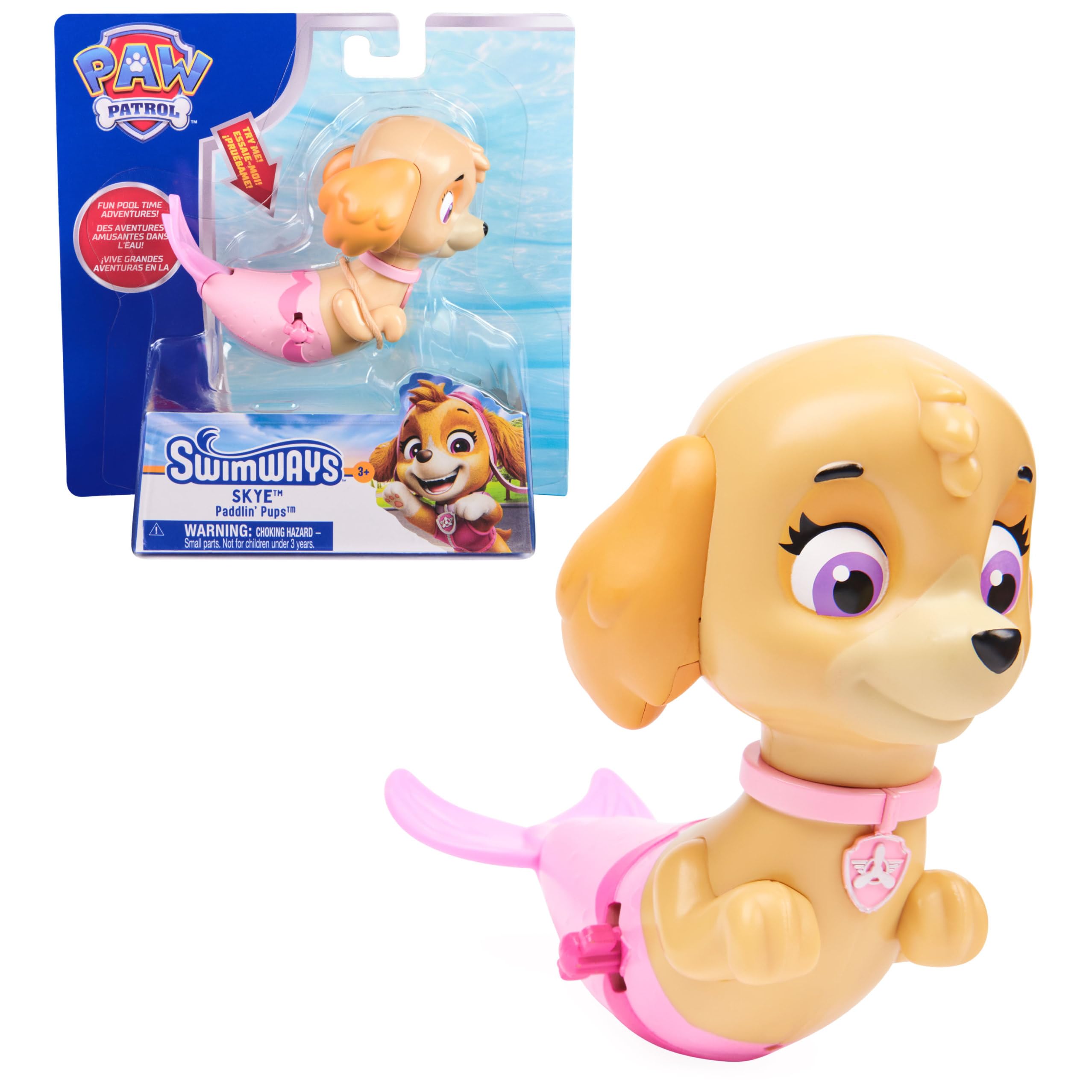 SwimWays PAW Patrol Paddlin' Pups Skye – Self-Propelling Pool Toy for Kids 4+