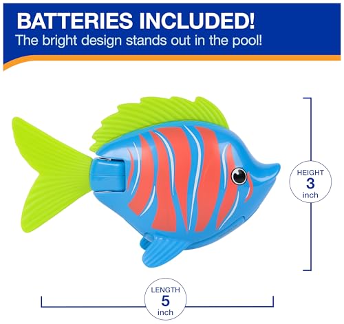 SwimWays Rainbow Reef Guppie Goldberg: Self-Swimming Pool Fish Toy (Ages 5+, Batteries Included)