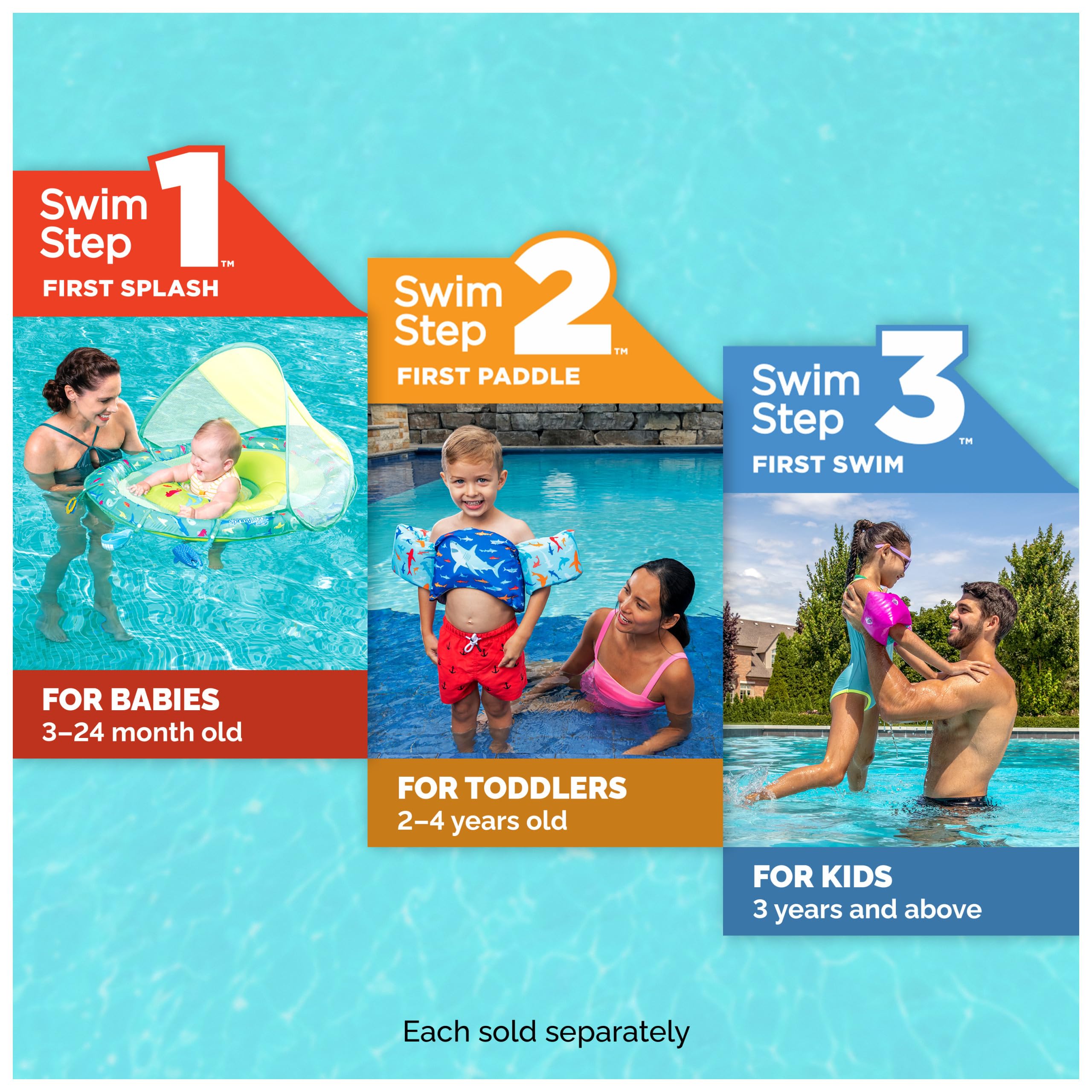 SwimWays Soft Swimmies Toddler Floaties - Purple, Inflatable Arm Bands for Ages 3-5