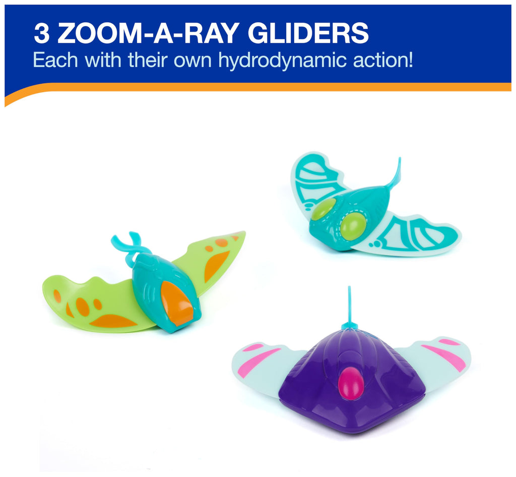 SwimWays Zoom-A-Rays 3-Pack: Self-Powered Water Toys for Kids 5+ – Pool Games & Swim Training