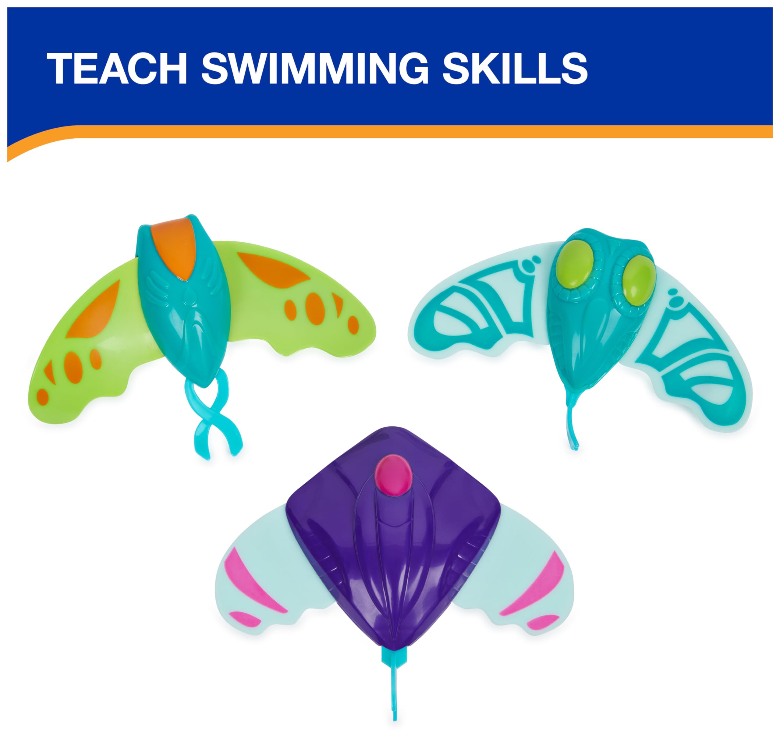 SwimWays Zoom-A-Rays 3-Pack: Self-Powered Water Toys for Kids 5+ – Pool Games & Swim Training