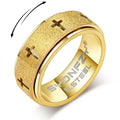 SYDNFZY Stainless Steel Anxiety Spinner Ring for Men 8mm – Fidget Ring for Stress Relief (Sizes 6-11)