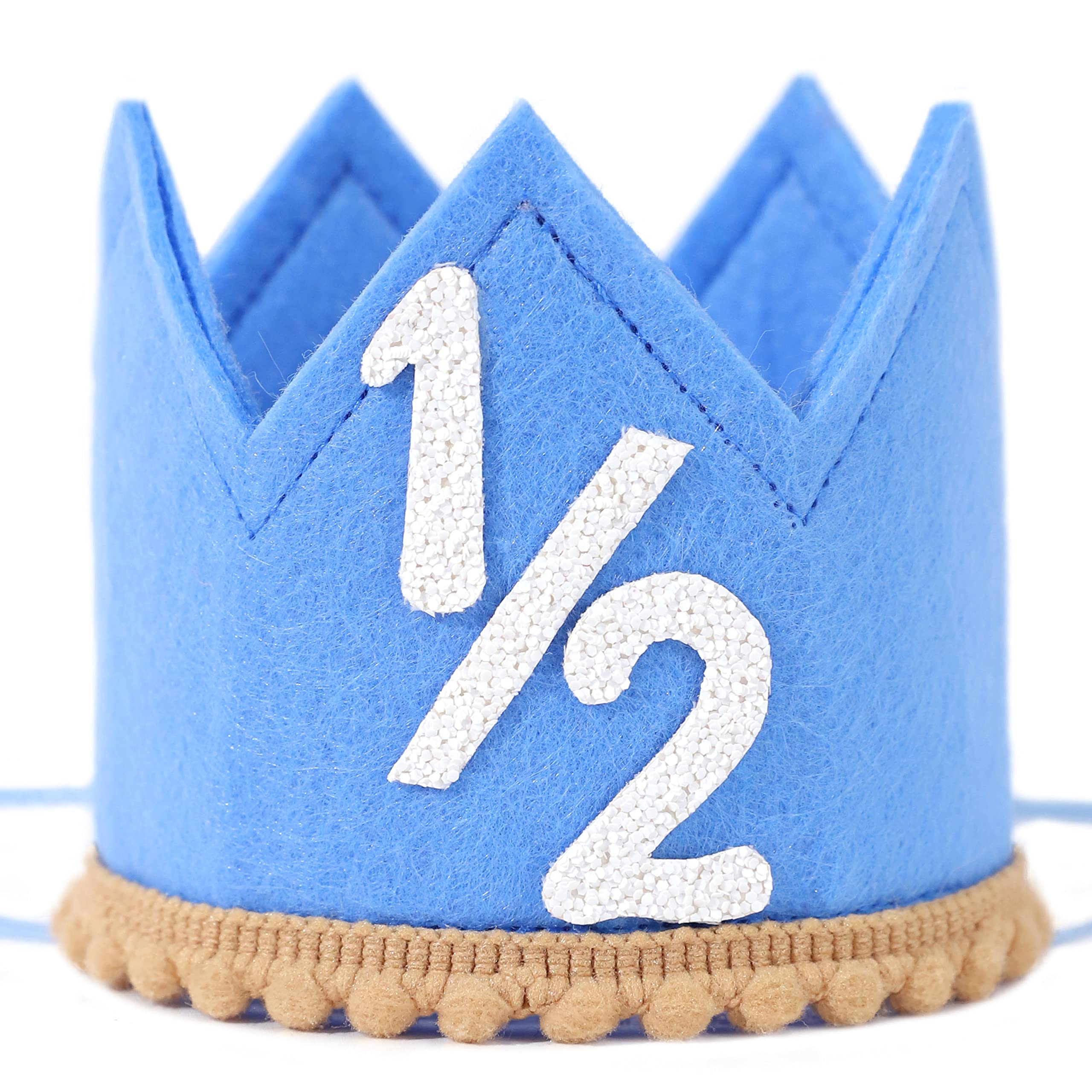 SYESQL Half Birthday Crown for Baby Girls/Boys – Cute 1/2 Crown Hat with Elastic Band in 4 Colors