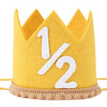 SYESQL Half Birthday Crown Hat for Baby Girls and Boys – Candy Color 1/2 Crown