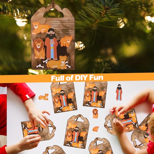 Syhood Daniel in the Lion's Den Craft Kit – 24 Sets for Bible Study, Sunday School & Religious Easter Activities
