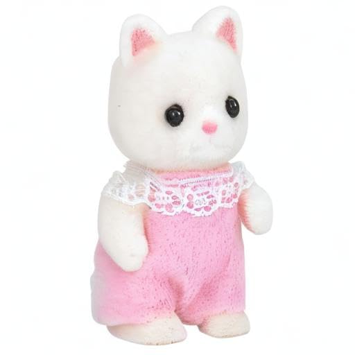 Sylvanian Families Silk Cat Baby Doll - Epoch ST Mark Certified, Ages 3+