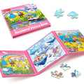 SYNARRY 36-Piece Magnetic Jigsaw Puzzles for Kids Ages 3-8 – Unicorn Princess Mermaid Themes, Travel-Friendly Book Design