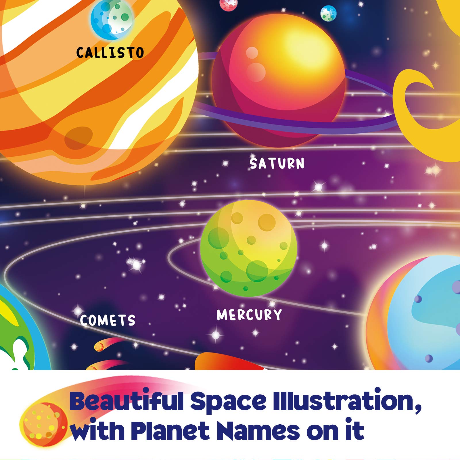 SYNARRY Space Puzzle for Kids Ages 4-8 – 104-Piece Solar System Jigsaw, Educational Toy for Boys & Girls