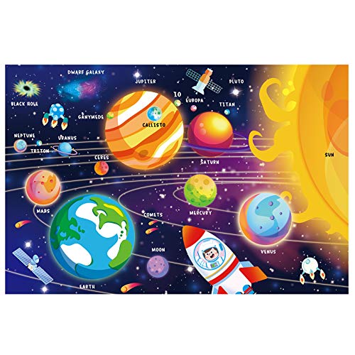 SYNARRY Space Puzzle for Kids Ages 4-8 – 104-Piece Solar System Jigsaw, Educational Toy for Boys & Girls