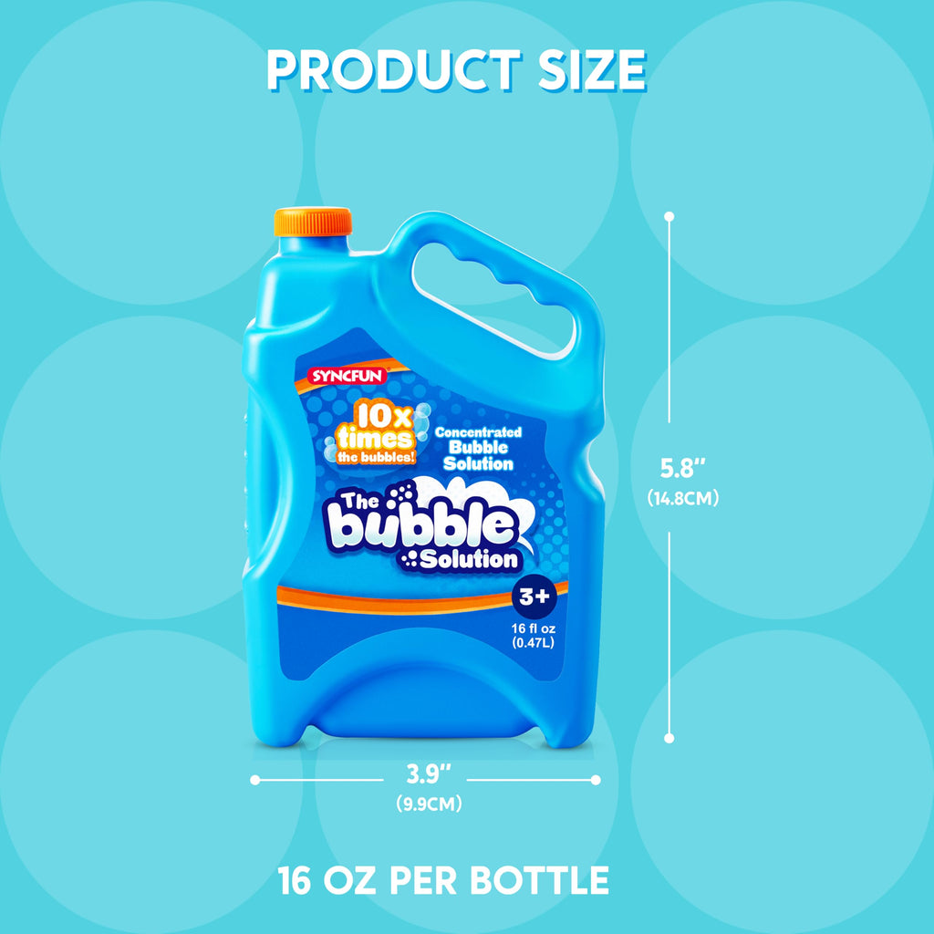 SYNCFUN 16 oz Concentrated Bubble Solution Refill – Makes Up to 1.25 Gallons