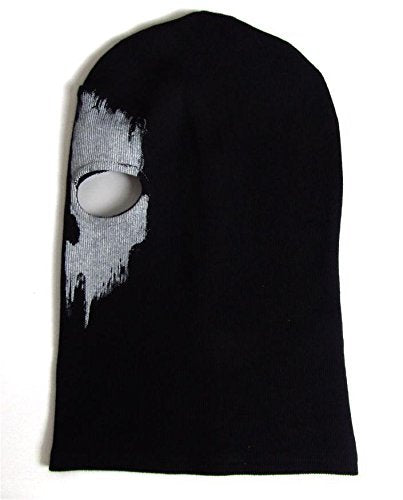 SzBlaZe Unisex Ghost Print Stocking Balaclava – 95% Cotton 5% Spandex for War Games, Halloween & Cosplay