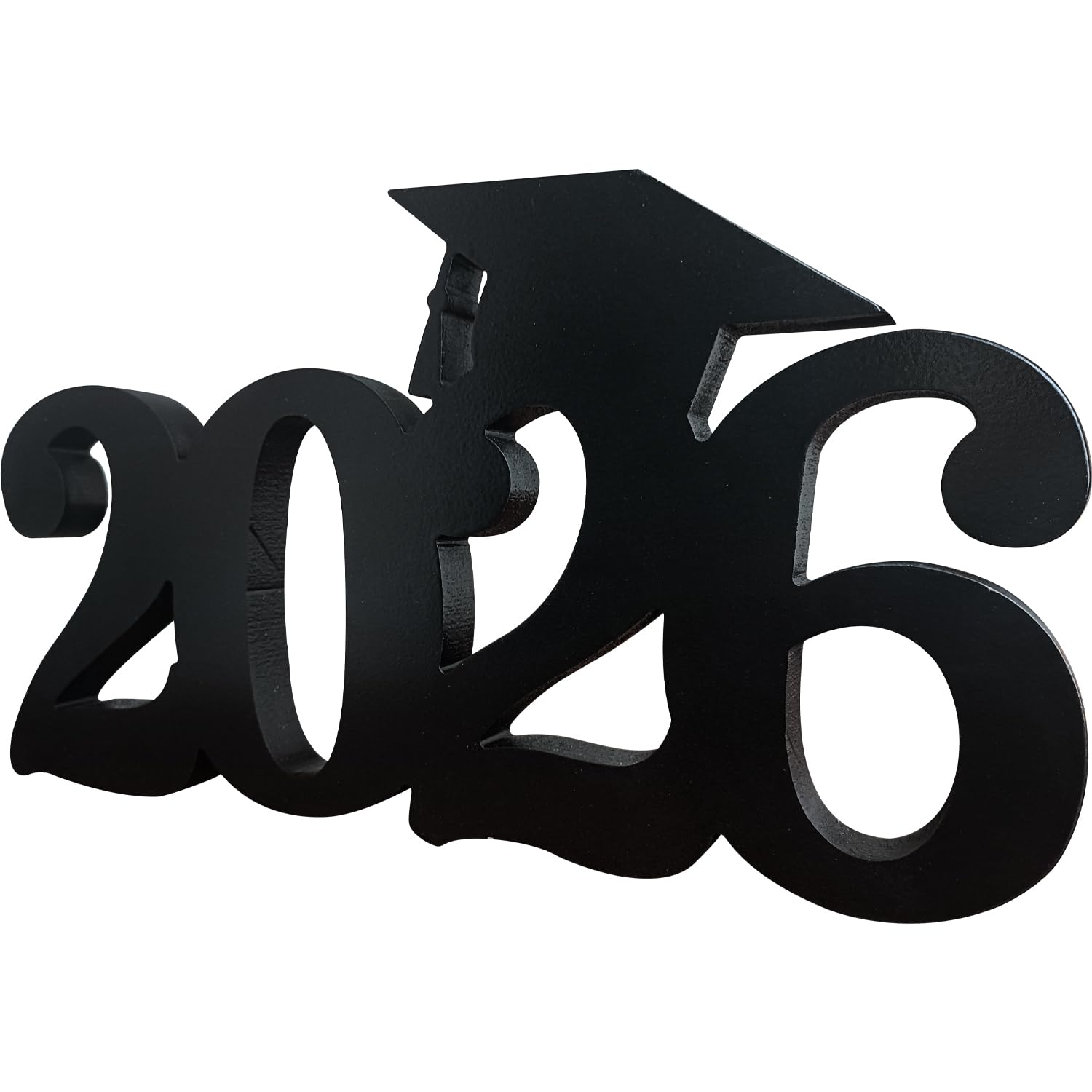 SZTZPW Class of 2026 Double-Sided Wooden Graduation Centerpiece 13x7 Inch Black