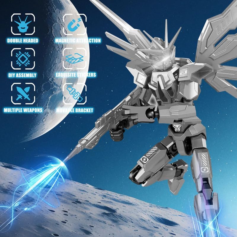 T13 Action Figure 2Pack – Fully Assembled 3D Printed Titan 13 Robot Set with Interchangeable Hands and Weapons