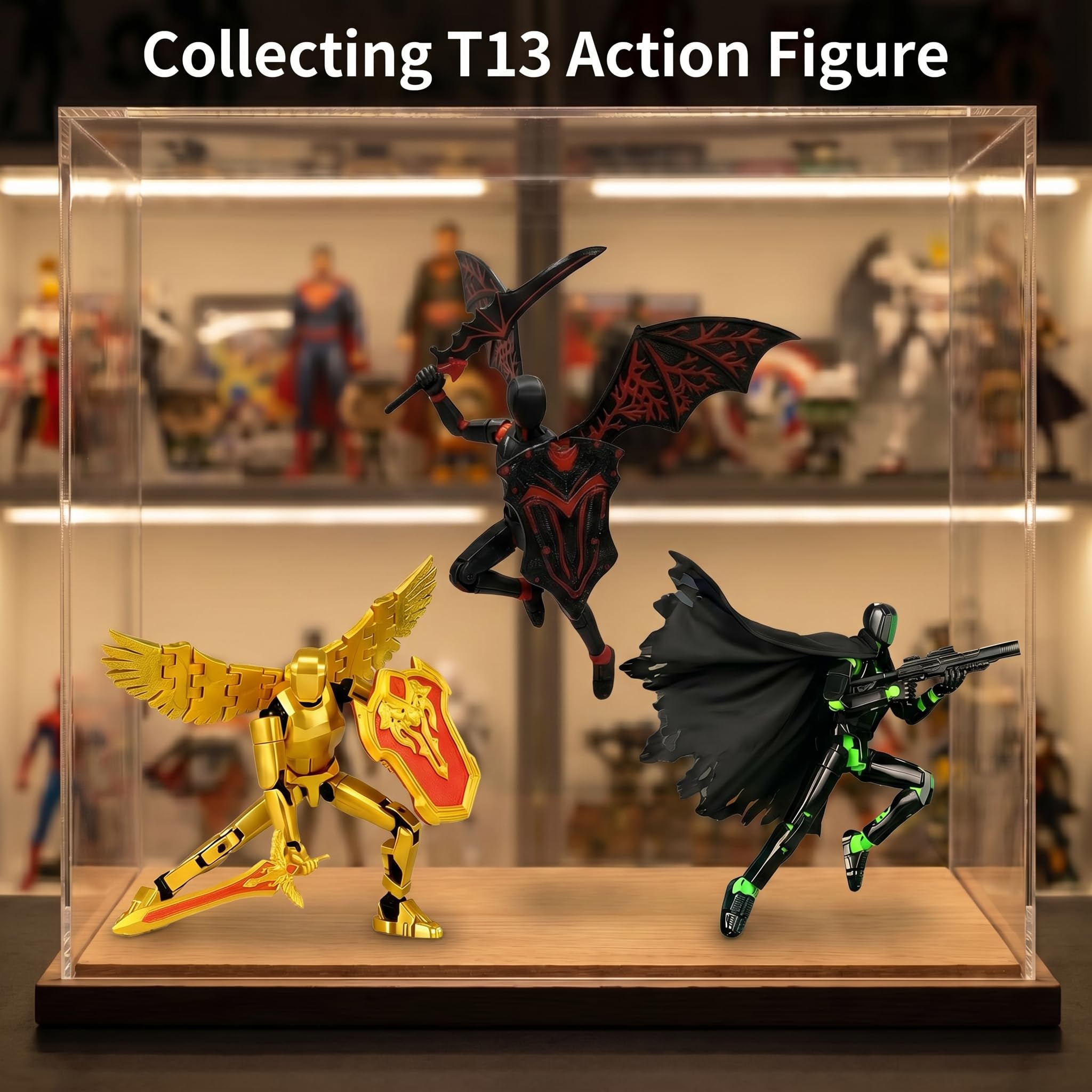T13 Action Figure Set – 3D Printed Titan 13 with Movable Joints, Wings & Weapons, Assembled