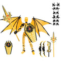T13 Figure & Titan 13 Toys Yellow – 3D Printed Action Figure, Pre-Assembled, Multi-Jointed Movable, 5.5 Inch Desk Decoration