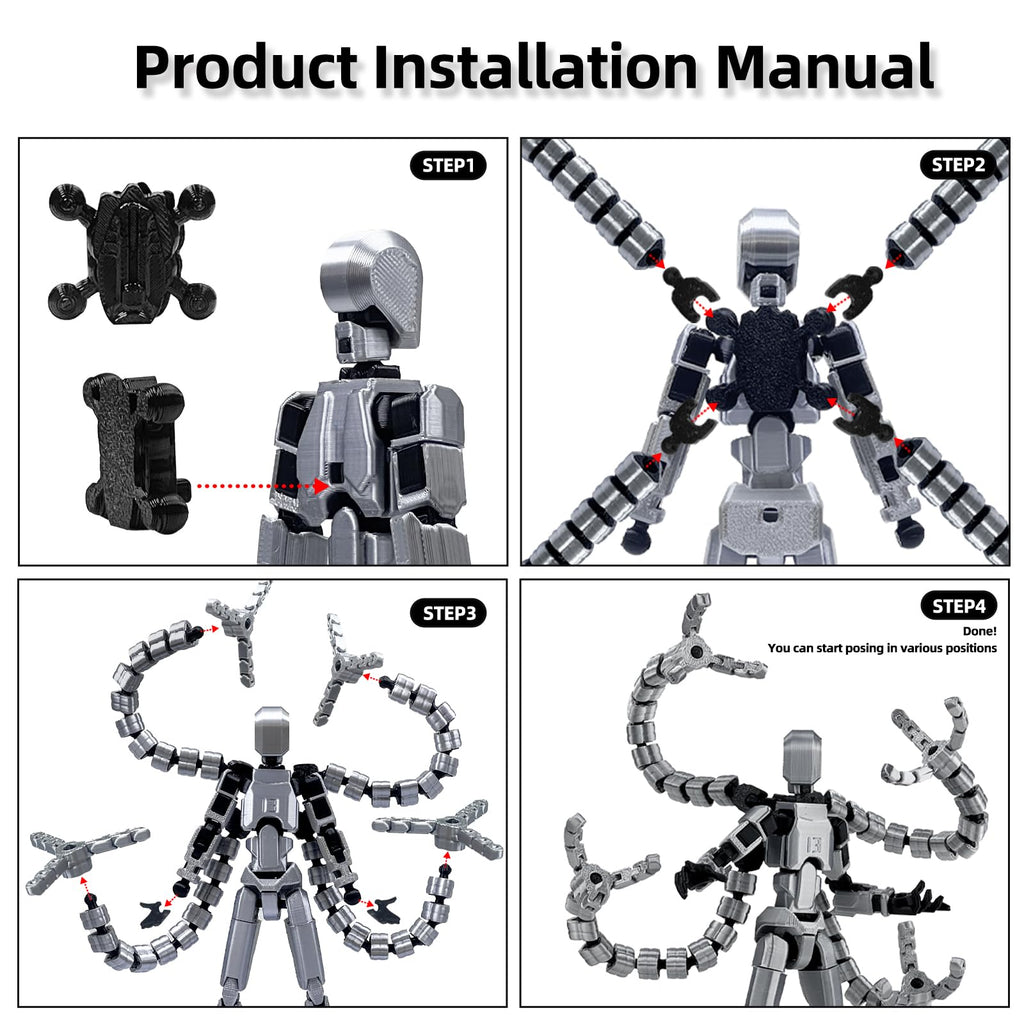 T13 Fully Jointed Action Figure – 5.5 Inch, Already Assembled, Black Green with Custom Accessories