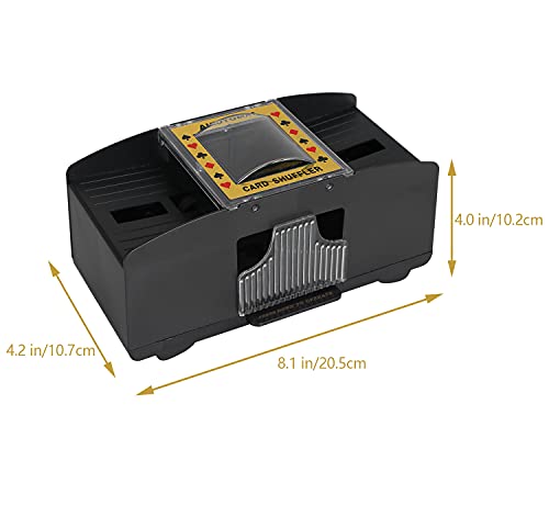 TAAVOP Automatic Card Shuffler – Battery-Powered for 1-2 Decks, Works with Poker, UNO, and More