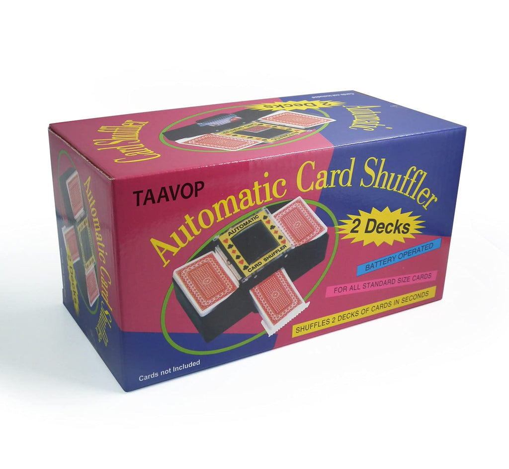 TAAVOP Automatic Card Shuffler – Battery-Powered for 1-2 Decks, Works with Poker, UNO, and More