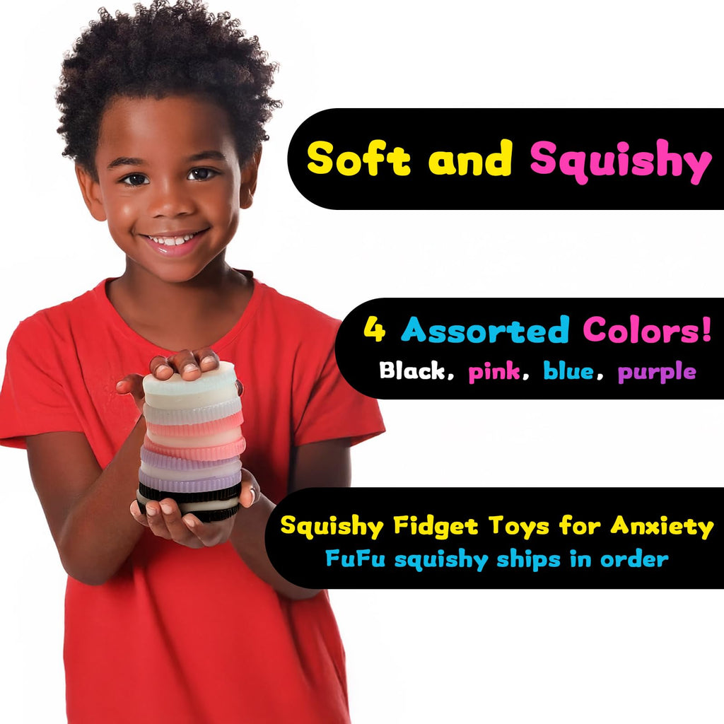 Taba Squishy Biscuit Toys 2-Pack – Sensory Fidget Stress Relief Squeeze Toy for Adults, Random Colors