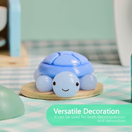 Taba Squishy Blue Turtle – Soft Silicone Stress Relief Toy for Kids & Adults, Kawaii Fidget Gift