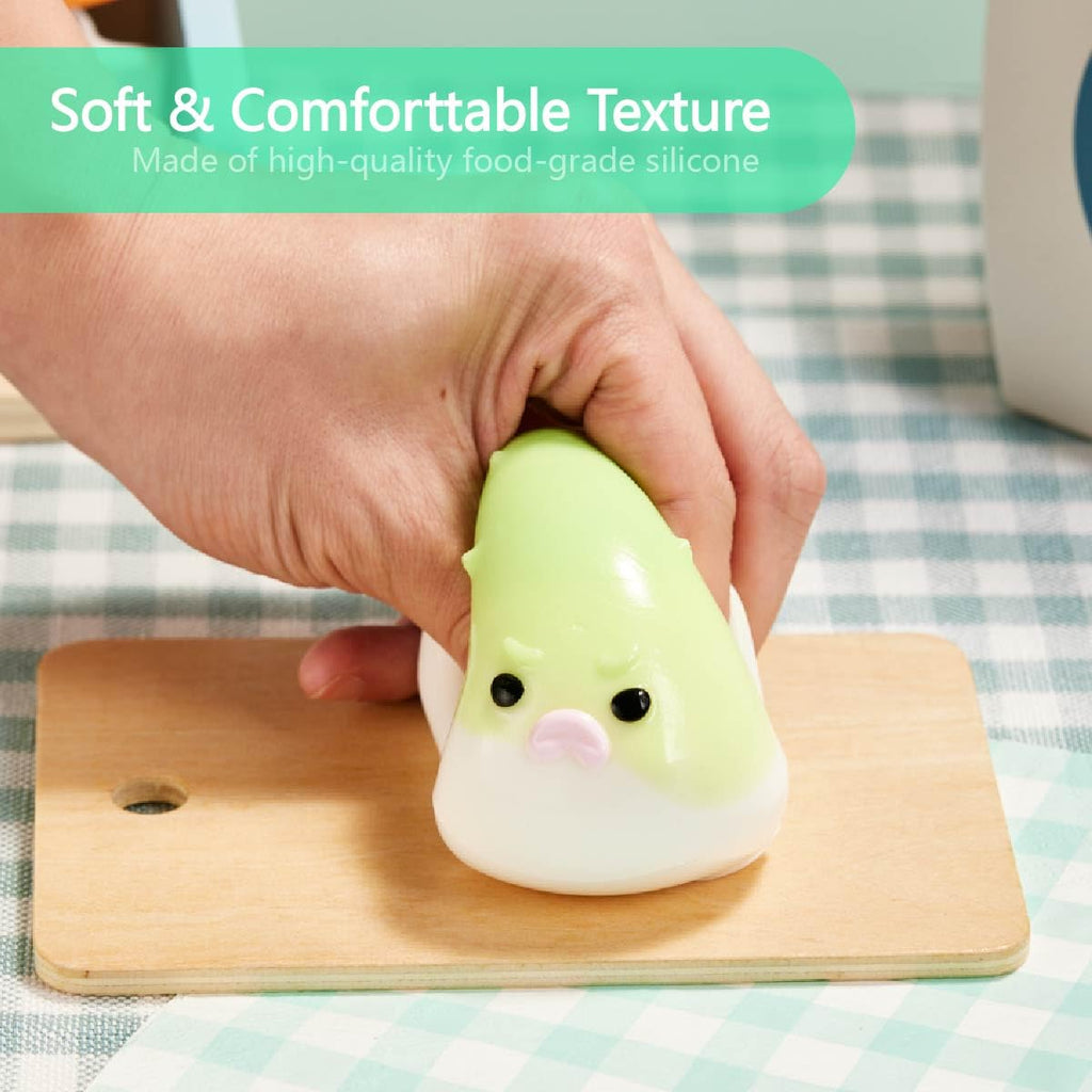 Taba Squishy Green Pufferfish – Kawaii Stress Relief Squeeze Toy, Soft Silicone Fidget Gift for Kids & Adults