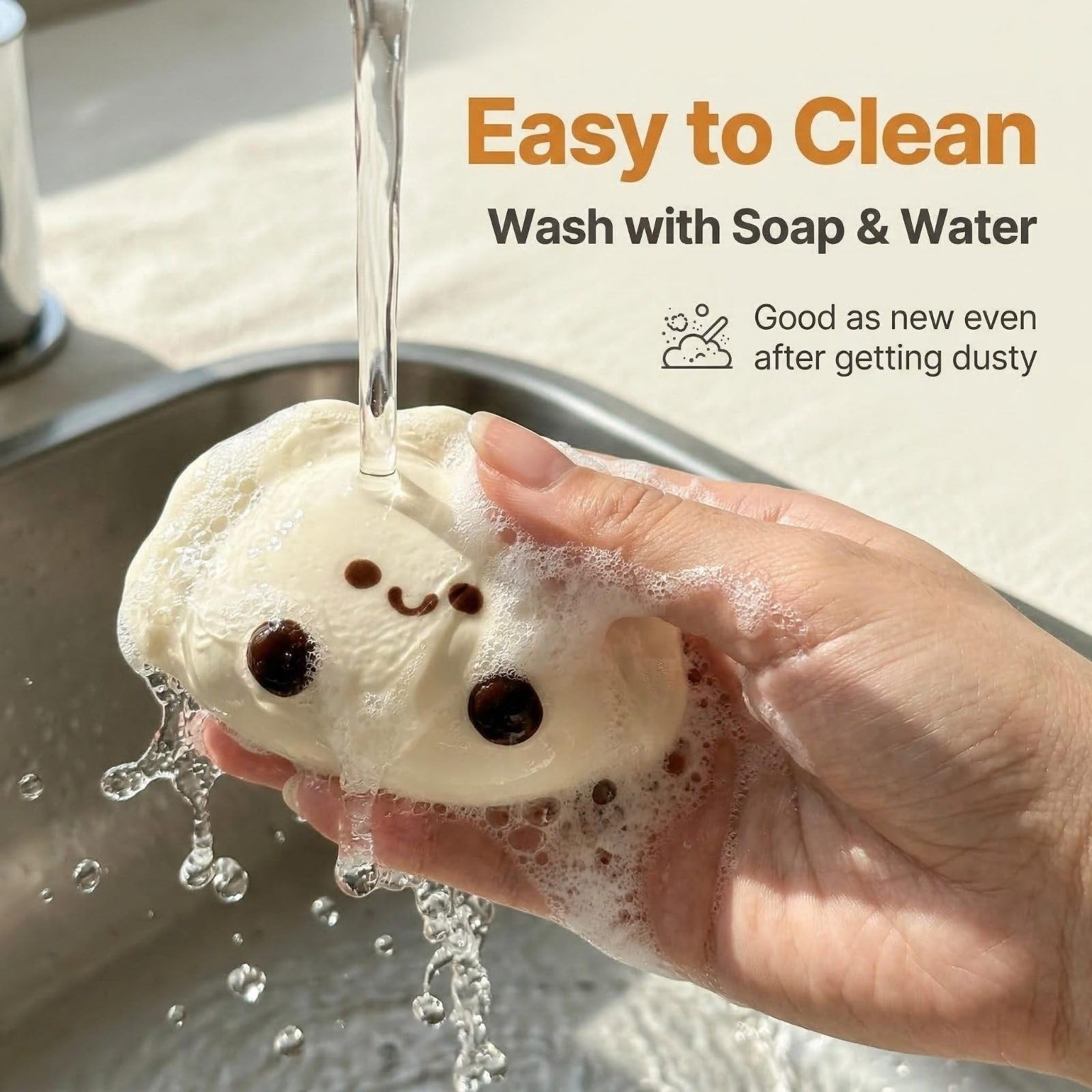 Taba Squishy Lucky Dumpling (50g) - Handmade Food-Grade Silicone Fidget Toy for Stress Relief, Soft & Sticky Squeeze Toy for Kids and Adults