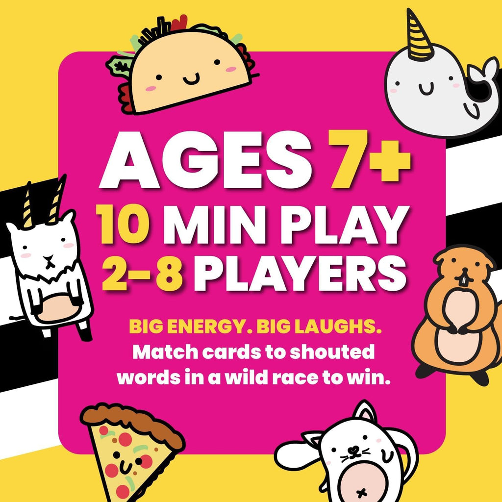 Taco Cat Goat Cheese Pizza Ridiculously Large Edition – Oversized Family Card Game for 2-8 Players, Ages 7+