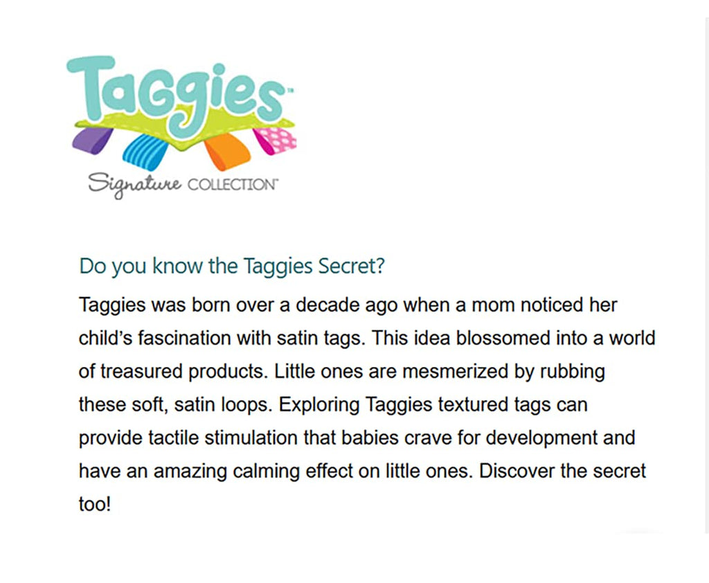 Taggies Heather Hedgehog Baby Rattle - 5-Inch Soft Ring Rattle with Satin Loop Tags