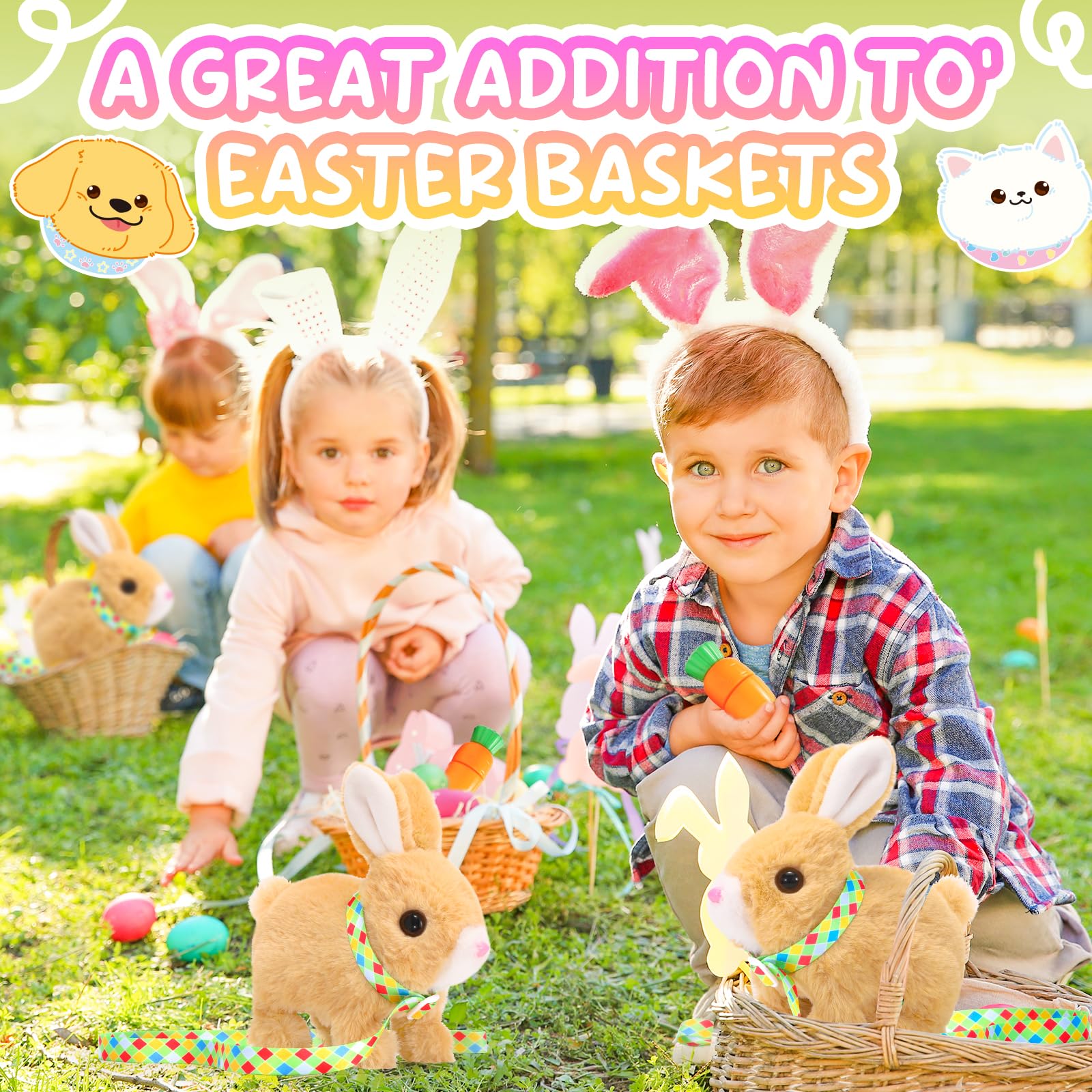 Tagitary Interactive Plush Bunny – Electronic Toy with Hopping, Wiggling Ears, and Sounds for Toddlers