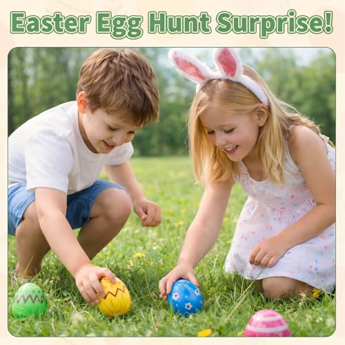 TAHAVICE 4 Pack Prefilled Easter Eggs with Animal Building Blocks – Candy-Free Easter Basket Stuffers for Kids Ages 6+