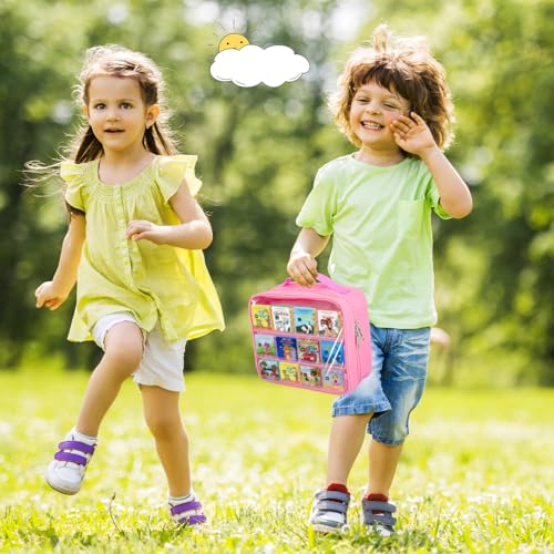 Taladad Carrying Case for Little Tikes Story Dream Machine - Pink Portable Storage Bag with Handle and Transparent Window